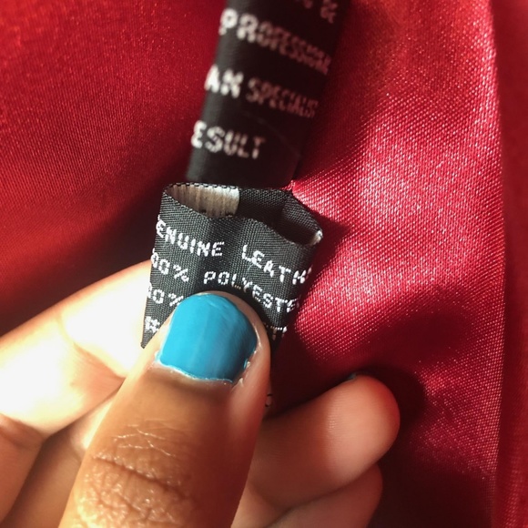 Steve Madden Red vintage leather jacket - Picture 8 of 8